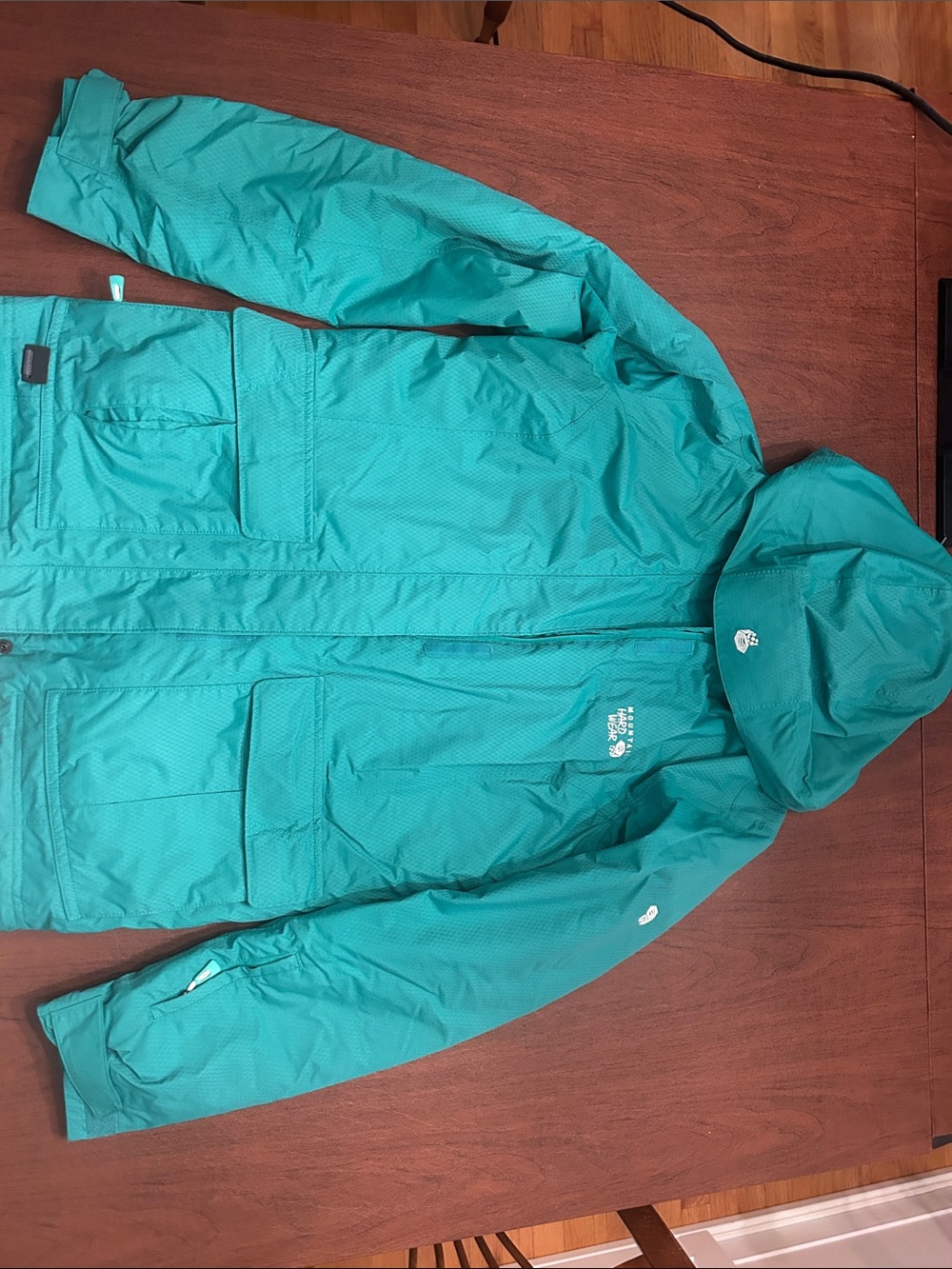 Mountain Hardwear Teal Women's Ski Jacket with Hood